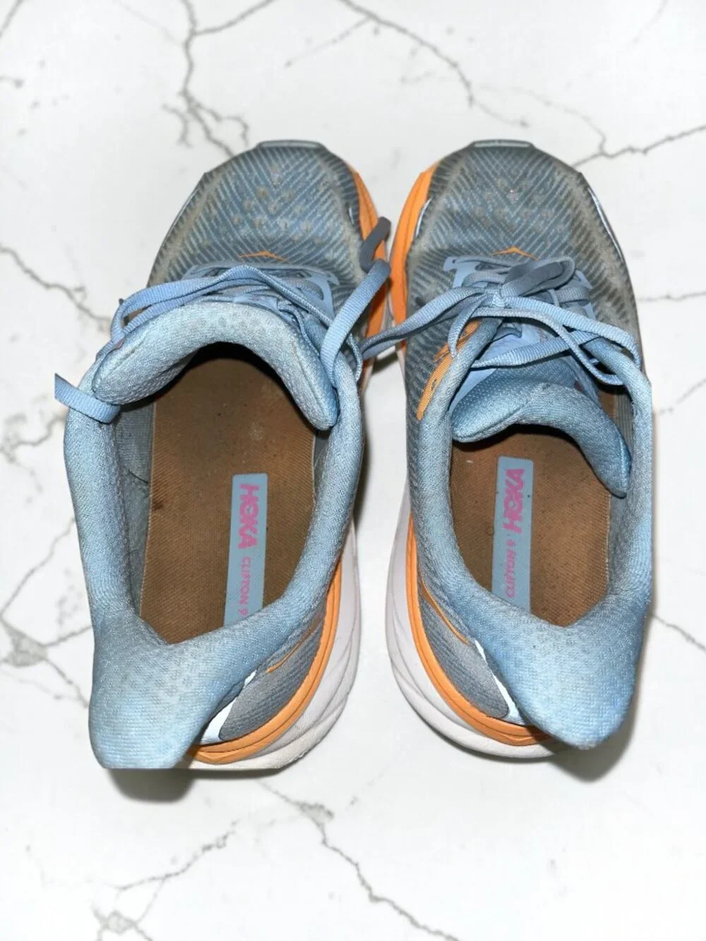 HOKA Clifton 9 Running Shoes in Airy Blue/Ice Water, Women’s Size 10.5B.